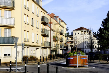 Vue de la ville de Guyancourt illustrant l’implantation de l’agence BTP Diagnostics.
